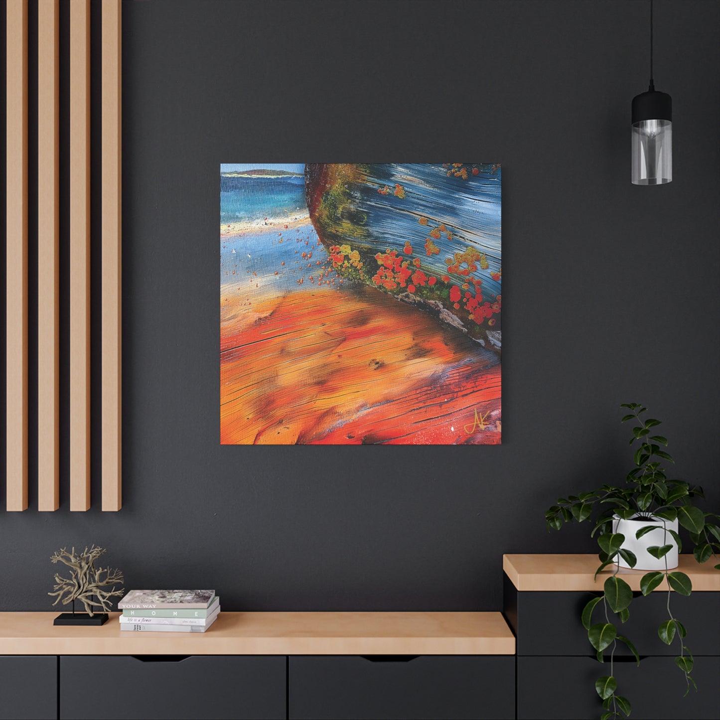 "Landfall Ember – Memories of Ancestral Strakes", Fine Art Matte Canvas, Stretched, 1.25"