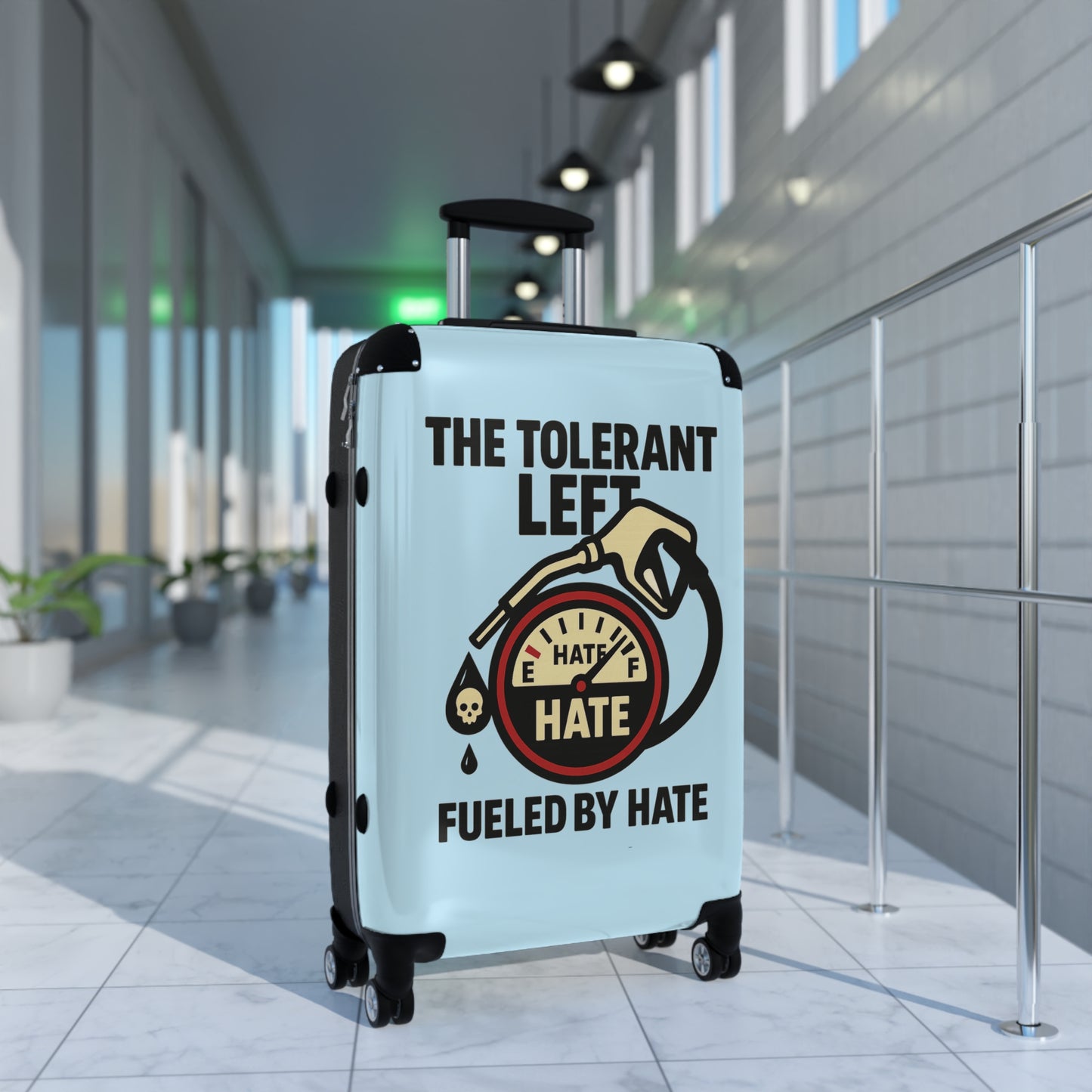 "The Tolerant Left", Suitcase (Pale Sky)