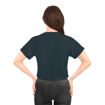 "Nazis were Socialists", Wearable Pattern Art Crop Tee (Blue Whale)