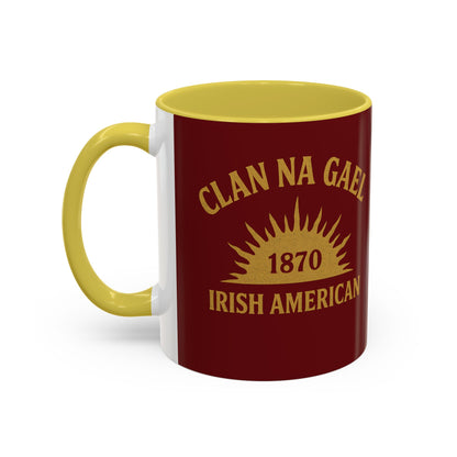 "Clan na Gael - Irish American", Colorful Mugs (11oz, 15oz) (Palladius Red)