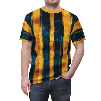 "Paleo Wolf Clan", Unisex Tee (Deep Golden Yellow Collar)