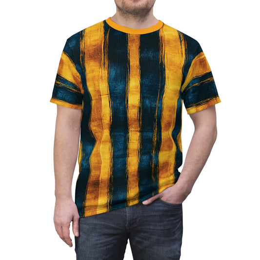 "Paleo Wolf Clan", Unisex Tee (Deep Golden Yellow Collar)