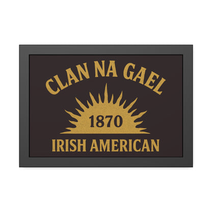 "Clan na Gael - Irish American", Framed Paper Poster (Seal Brown)