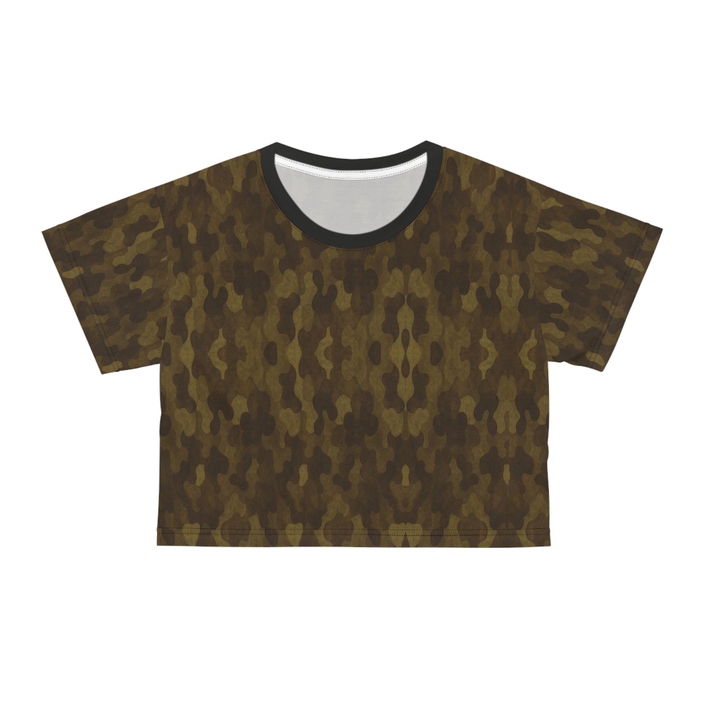 "Swamp Recon Camouflage", Crop Tee (Alligator Black Collar)