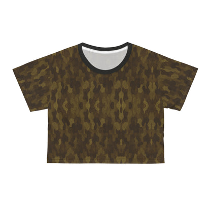 "Swamp Recon Camouflage", Crop Tee (Alligator Black Collar)