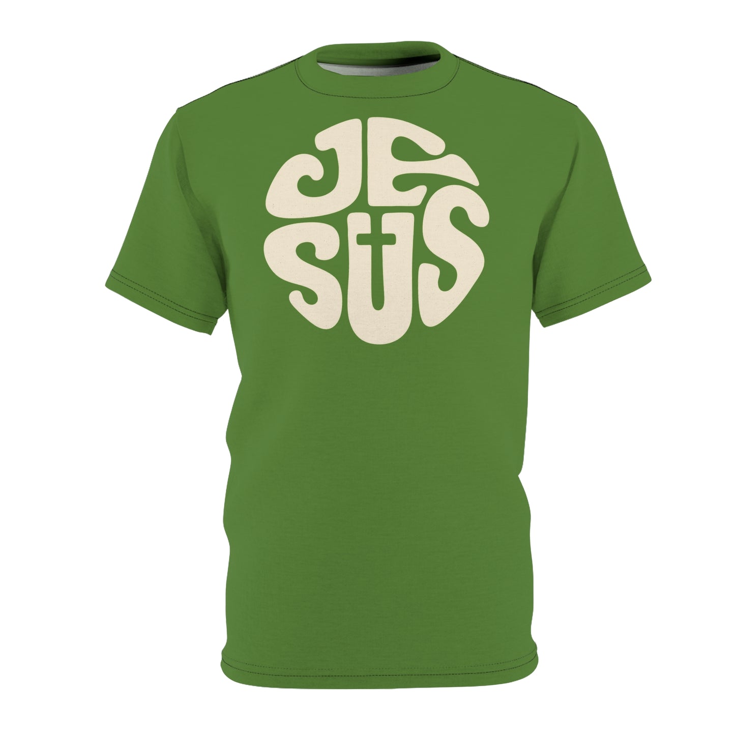 "Retro Jesus", Unisex T-shirt (Avocado Green)