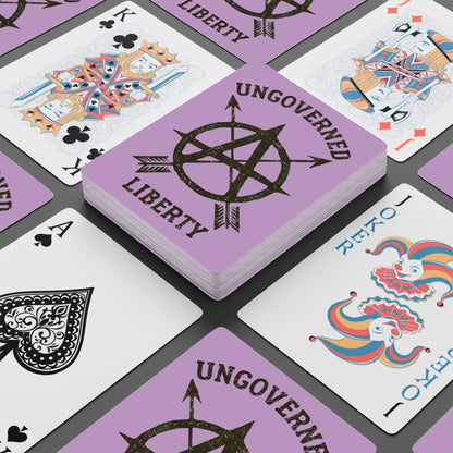 "Ungoverned Liberty", Political Playing Cards (Mauve)