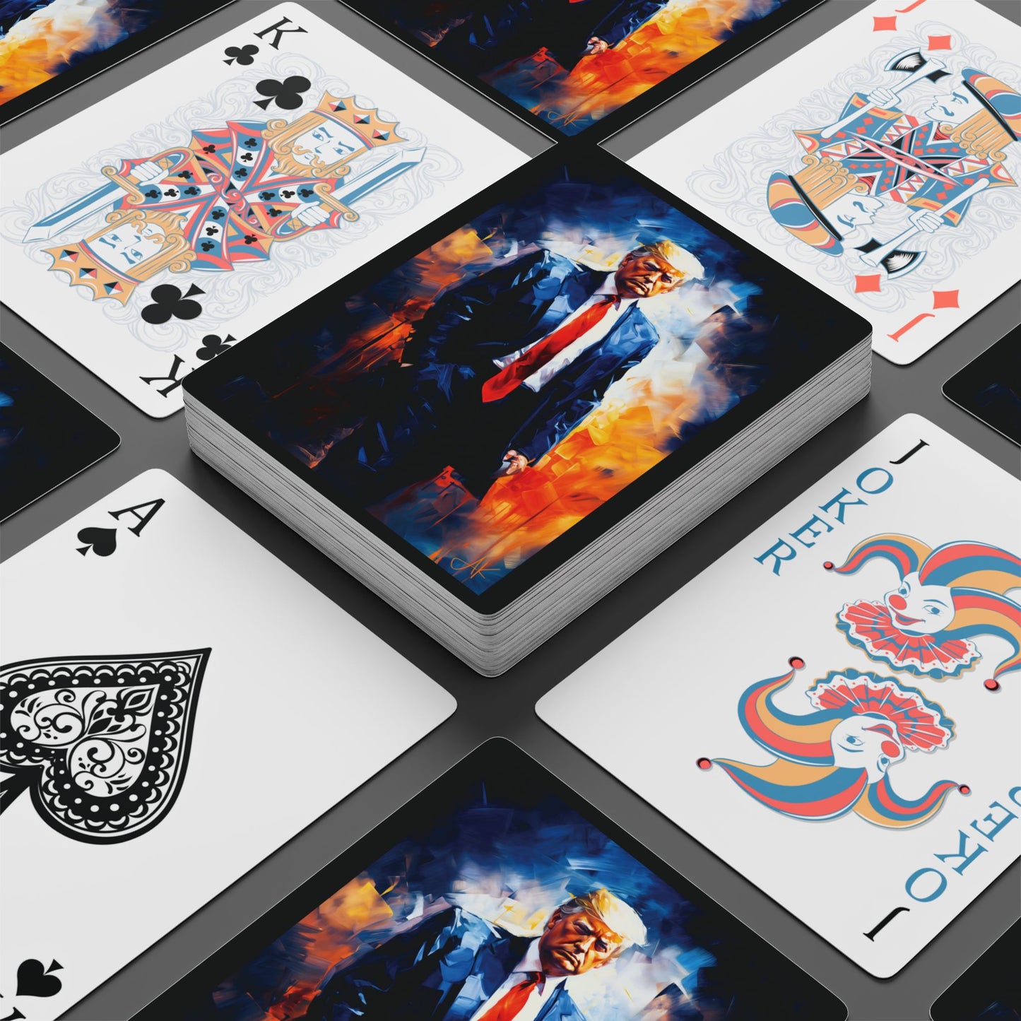 "Trump Portrait No. 22", Trump Playing Cards (Void Black)