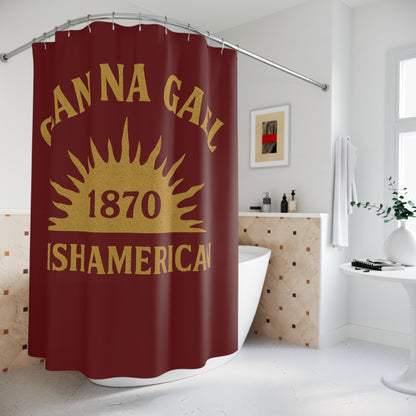 "Clan na Gael - Irish American", Shower Curtains (Palladius Red)