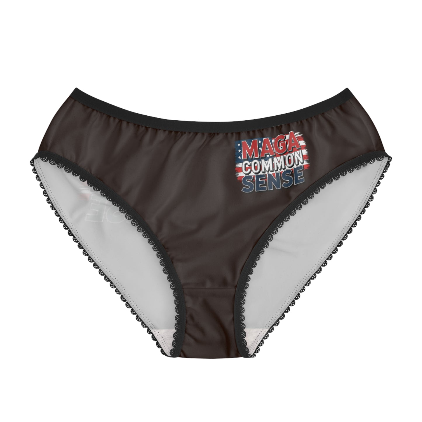 "MAGA Common Sense" #01, Women's Briefs (Rich Soil Brown)