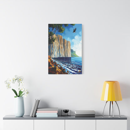 "Sky Kin IV – Gannet Over the Quiet Sound", Fine Art Matte Canvas, Stretched, 1.25"