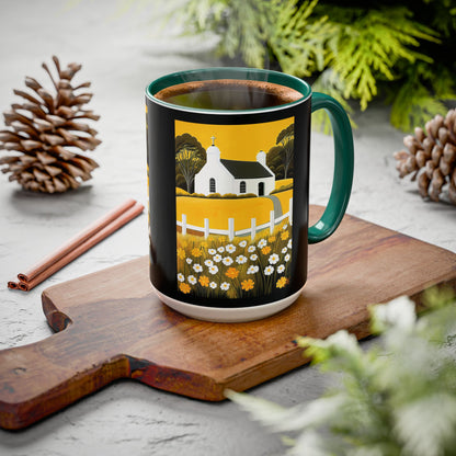 "Eaglais a’ Bhuidhe (Gaelic) - The Church of Golden Hope (English)", Colorful Mugs (11oz & 15oz)