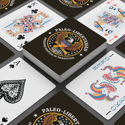 "Paleo-Libertarian" #01, Political Playing Cards (Ancient Brown)
