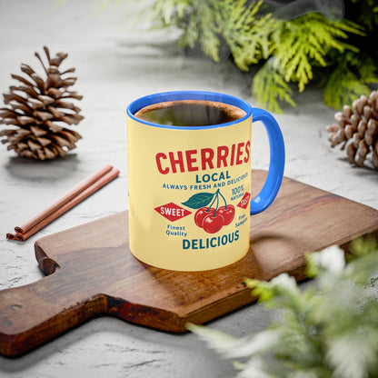 "Delicious Cherries", Colorful Mugs (11oz, 15oz) (Sanctum Veil)