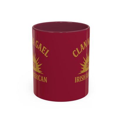 "Clan na Gael - Irish American", Colorful Mugs (11oz, 15oz) (Fénechas Red)