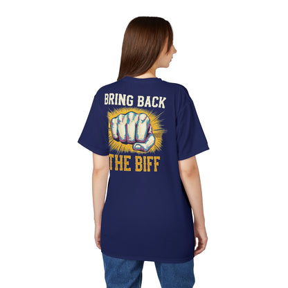 "Bring Back The Biff", Unisex T-shirt (Norway Blue)