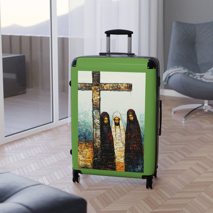 "At-the-Foot of the Cross - John 19:25", Suitcases (Light Green)
