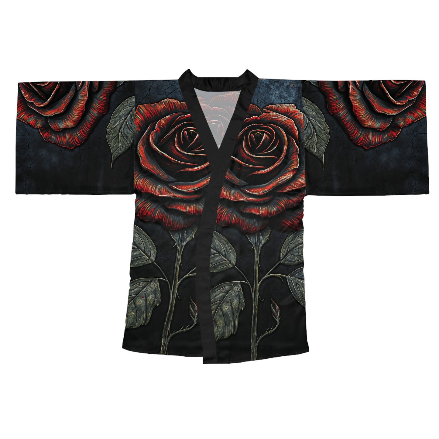 "The Rose Remains", Long Sleeve Kimono Robe