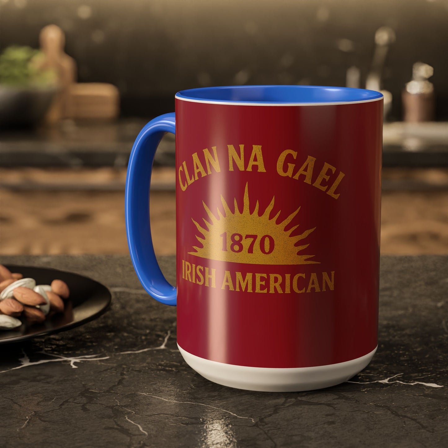 "Clan na Gael - Irish American", Colorful Mugs (11oz, 15oz) (Fénechas Red)