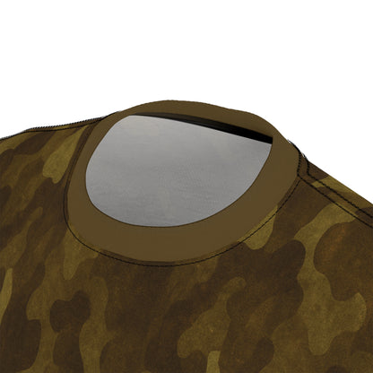 "Swamp Recon Camouflage", Unisex Tee (Cattail Bronze Collar)