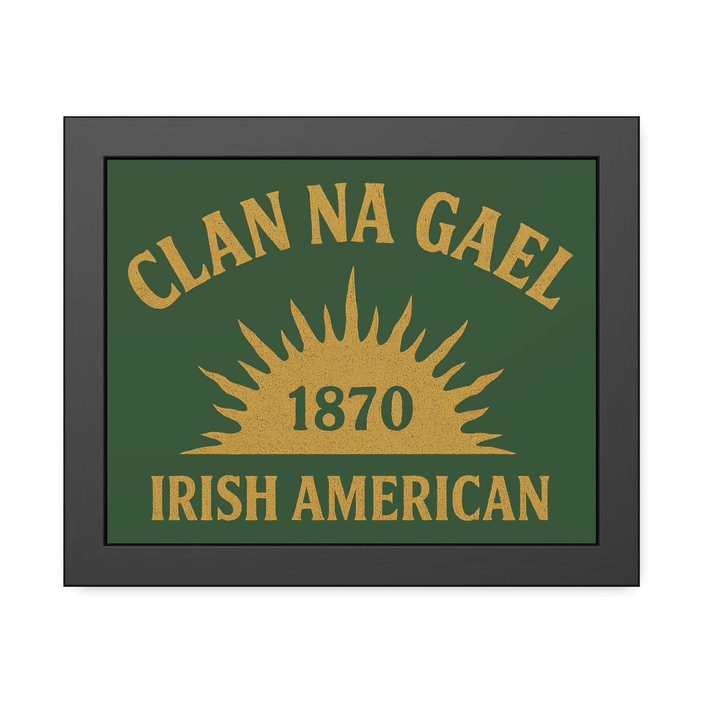 "Clan na Gael - Irish American", Framed Paper Poster (Brithemain Green)