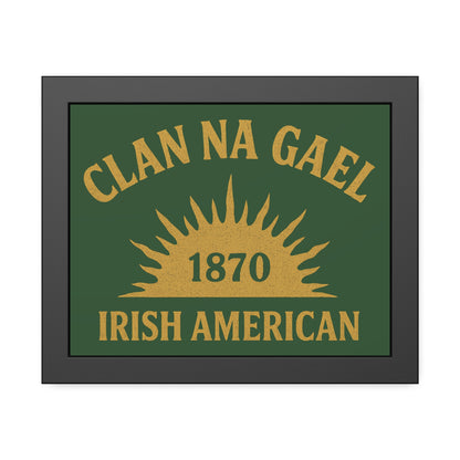 "Clan na Gael - Irish American", Framed Paper Poster (Brithemain Green)