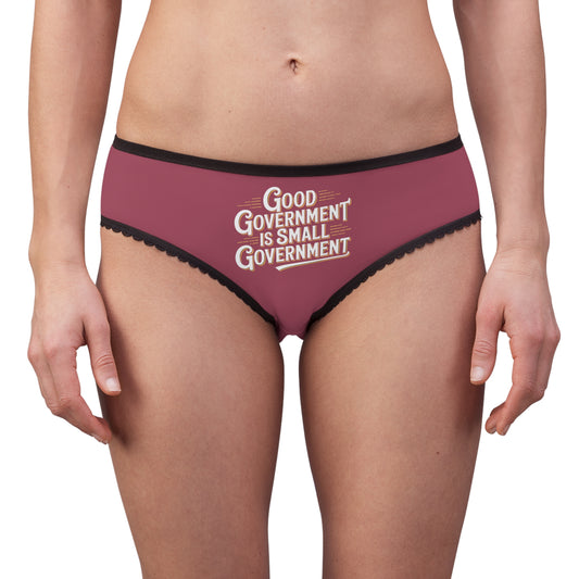 "Good Government is Small Government", Women's Briefs (Hippie Pink)
