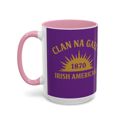 "Clan na Gael - Irish American", Colorful Mugs (11oz, 15oz) (Vesper Violet)