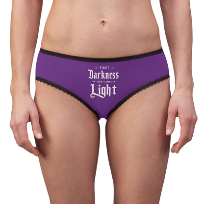 "First Darkness Then Comes Light" #02, Women's Briefs (Vesper Violet)