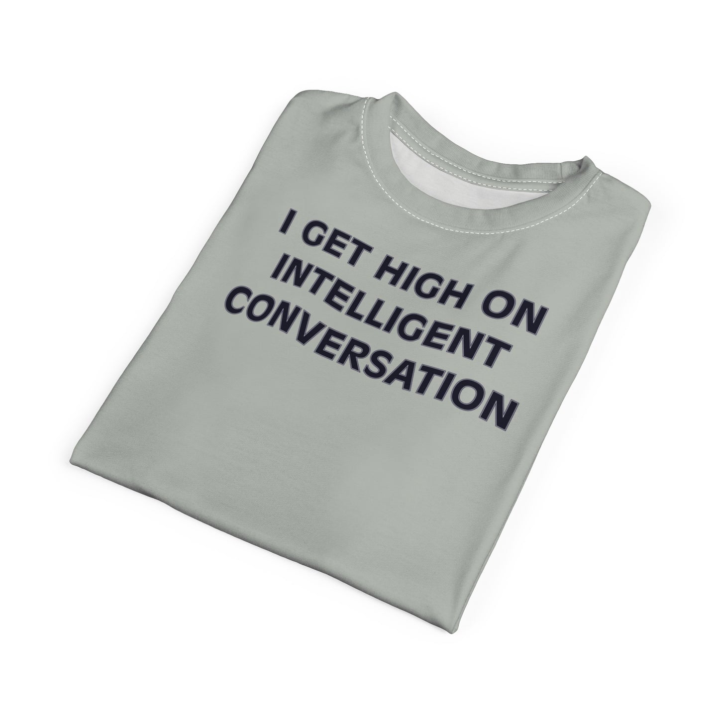 "Intelligent Conversation", Unisex T-shirt (Vitreous Green)