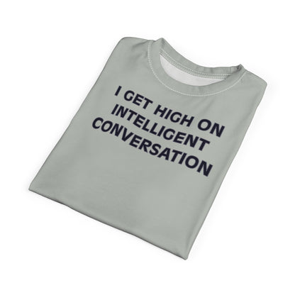 "Intelligent Conversation", Unisex T-shirt (Vitreous Green)