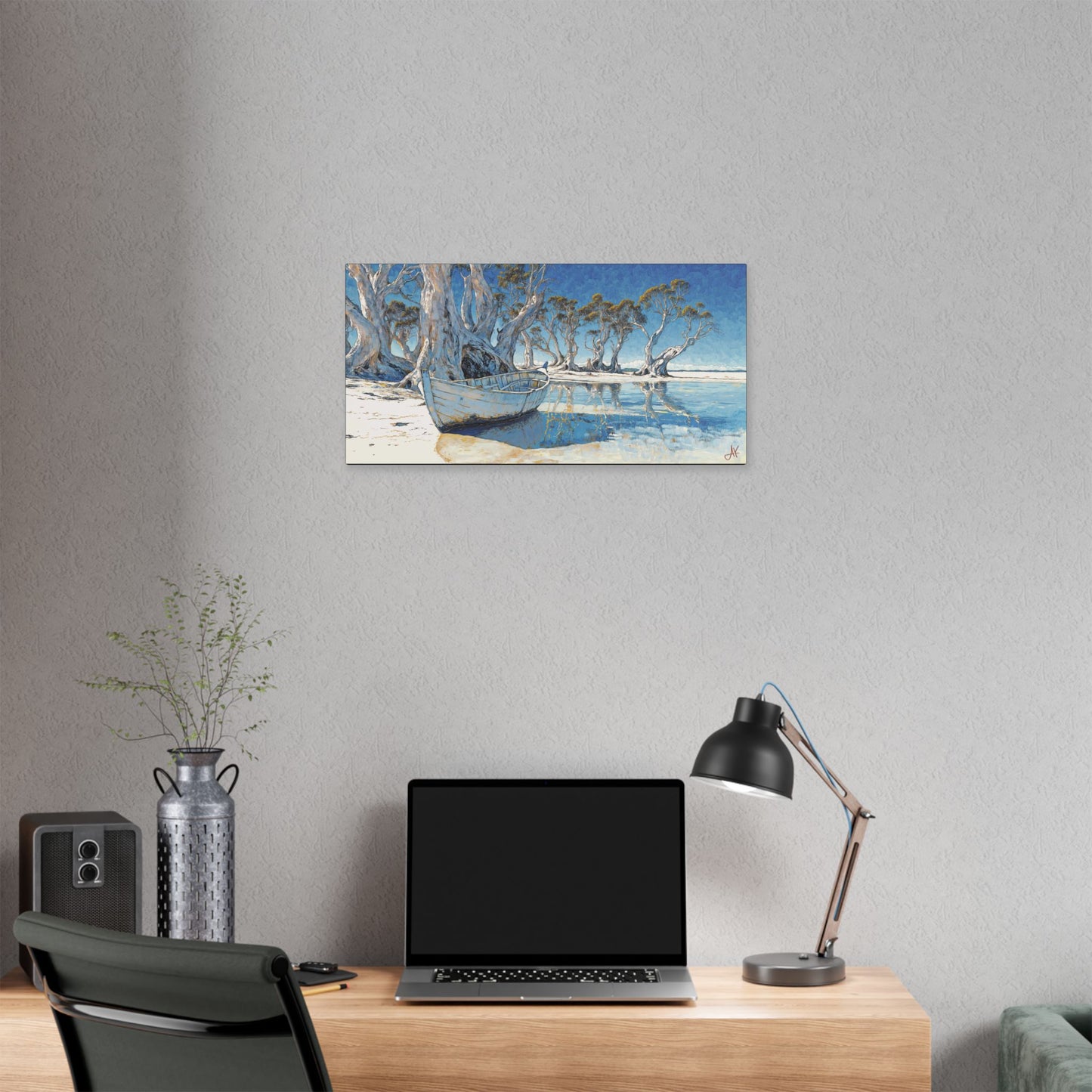 "Gaelic Hearts on Heavenly Shores", Stretched Classic Canvas Fine Art Print