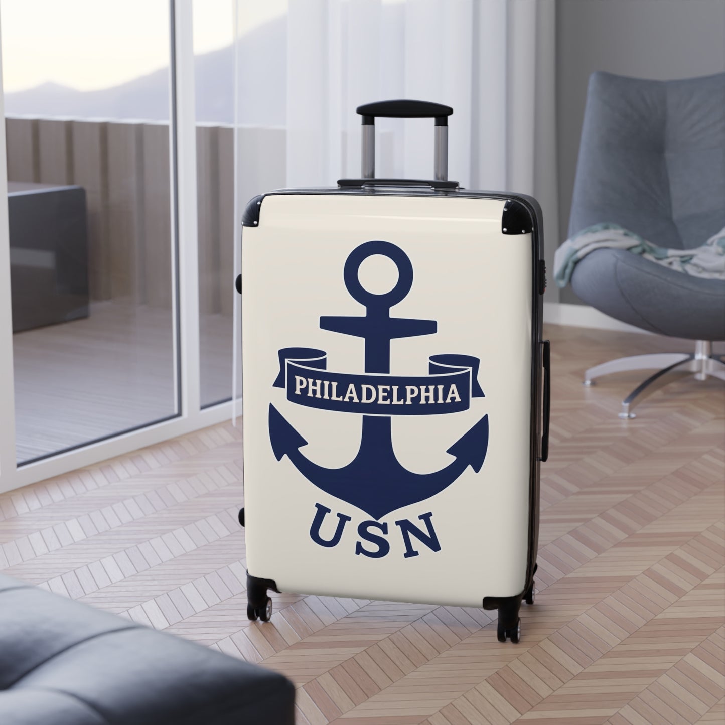"USN Anchor", Suitcase (Whitecap)