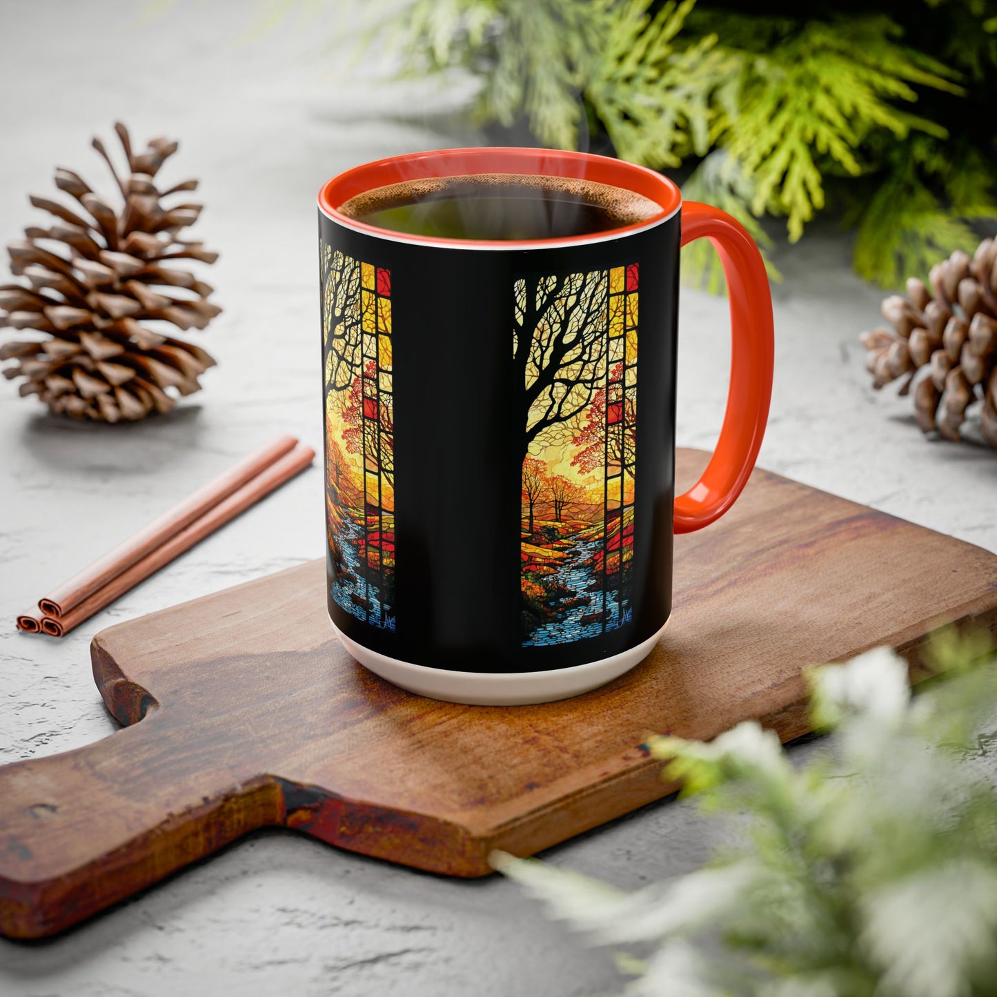 "Realization at 5", Colorful Mugs (11oz, 15oz)