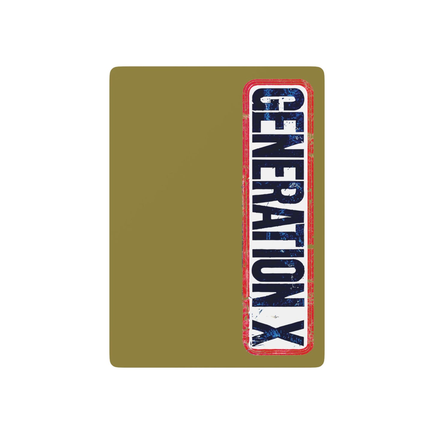 "Generation X", Retro Playing Cards (Camouflage Yellow)