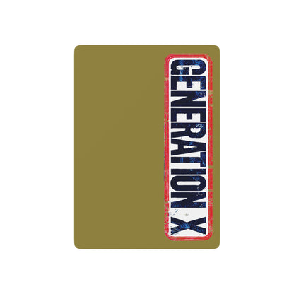"Generation X", Retro Playing Cards (Camouflage Yellow)