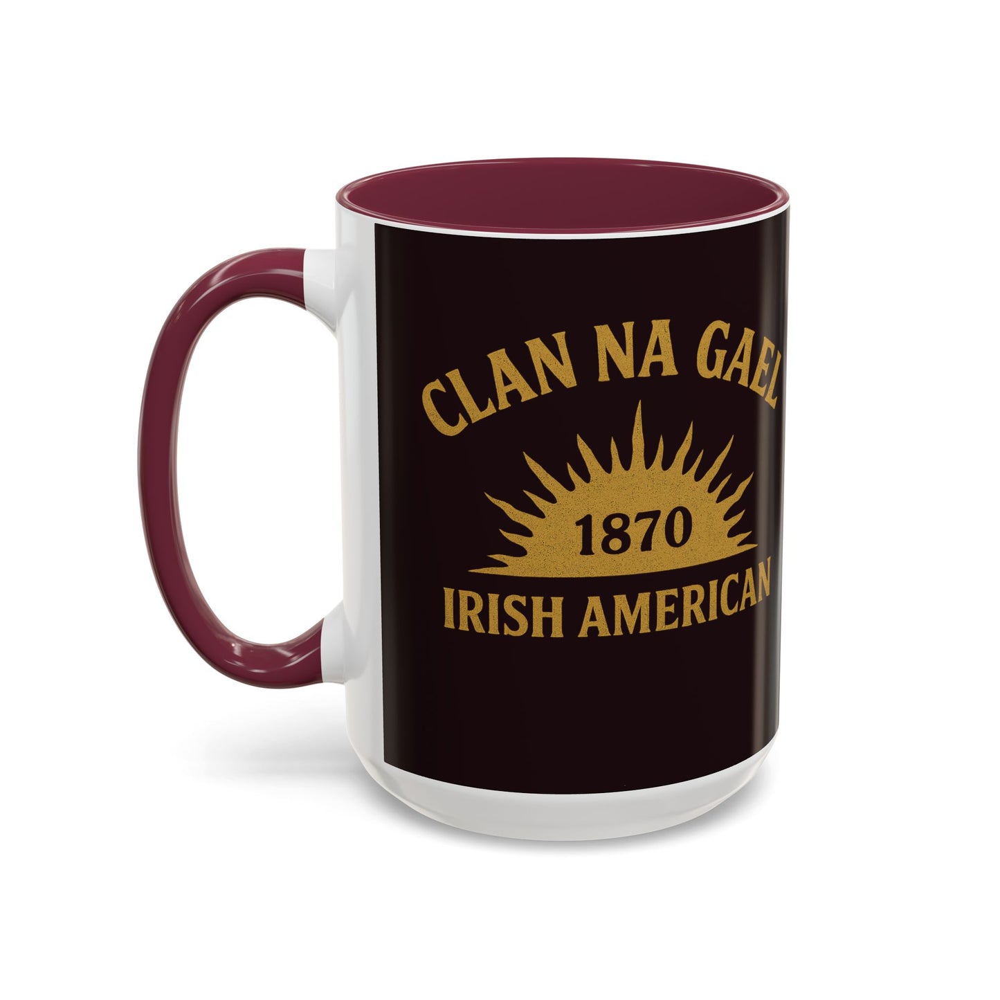 "Clan na Gael - Irish American", Colorful Mugs (11oz, 15oz) (Seal Brown)