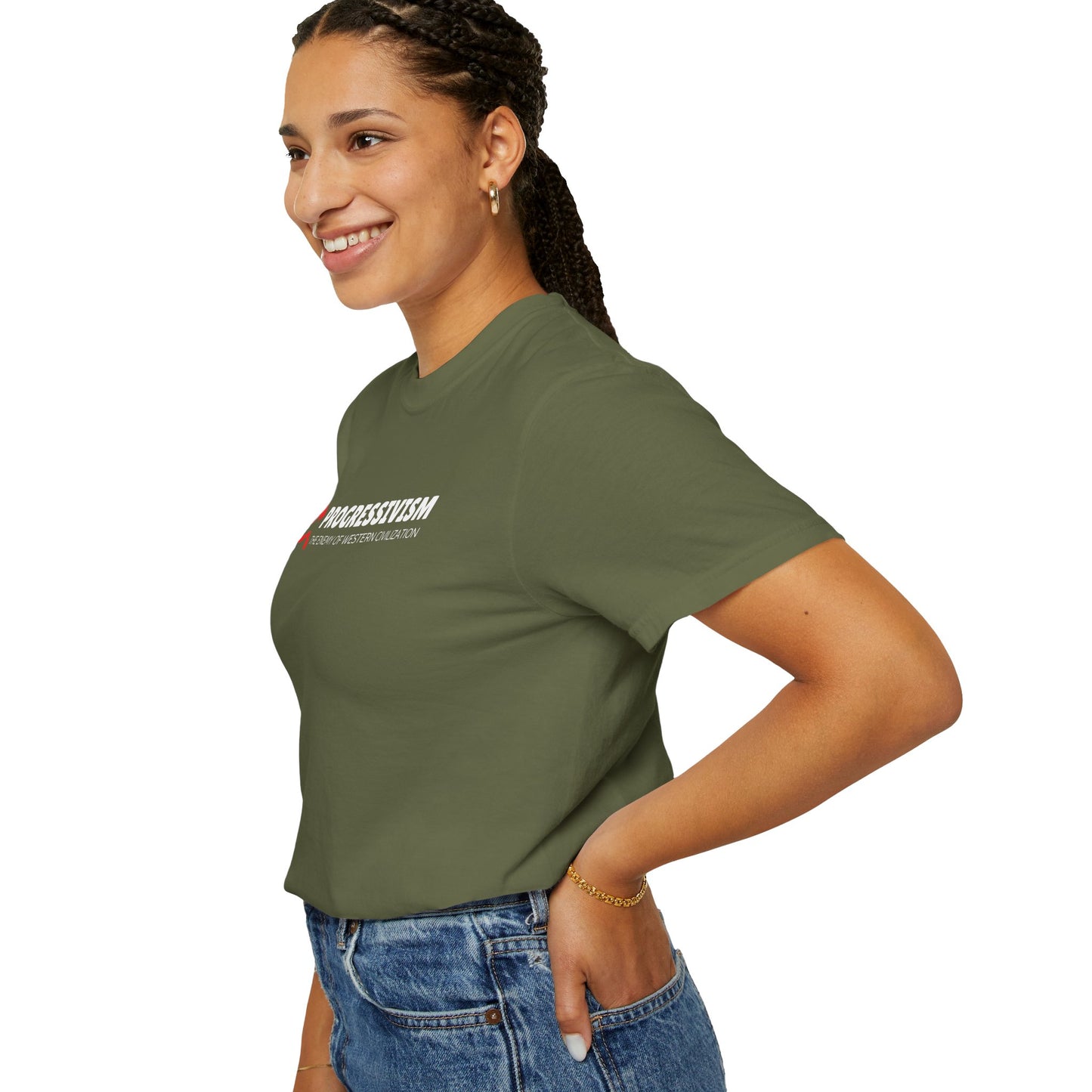 "Progressivism - Enemy of Western Civilization", Unisex T-shirt (Dark Colors)