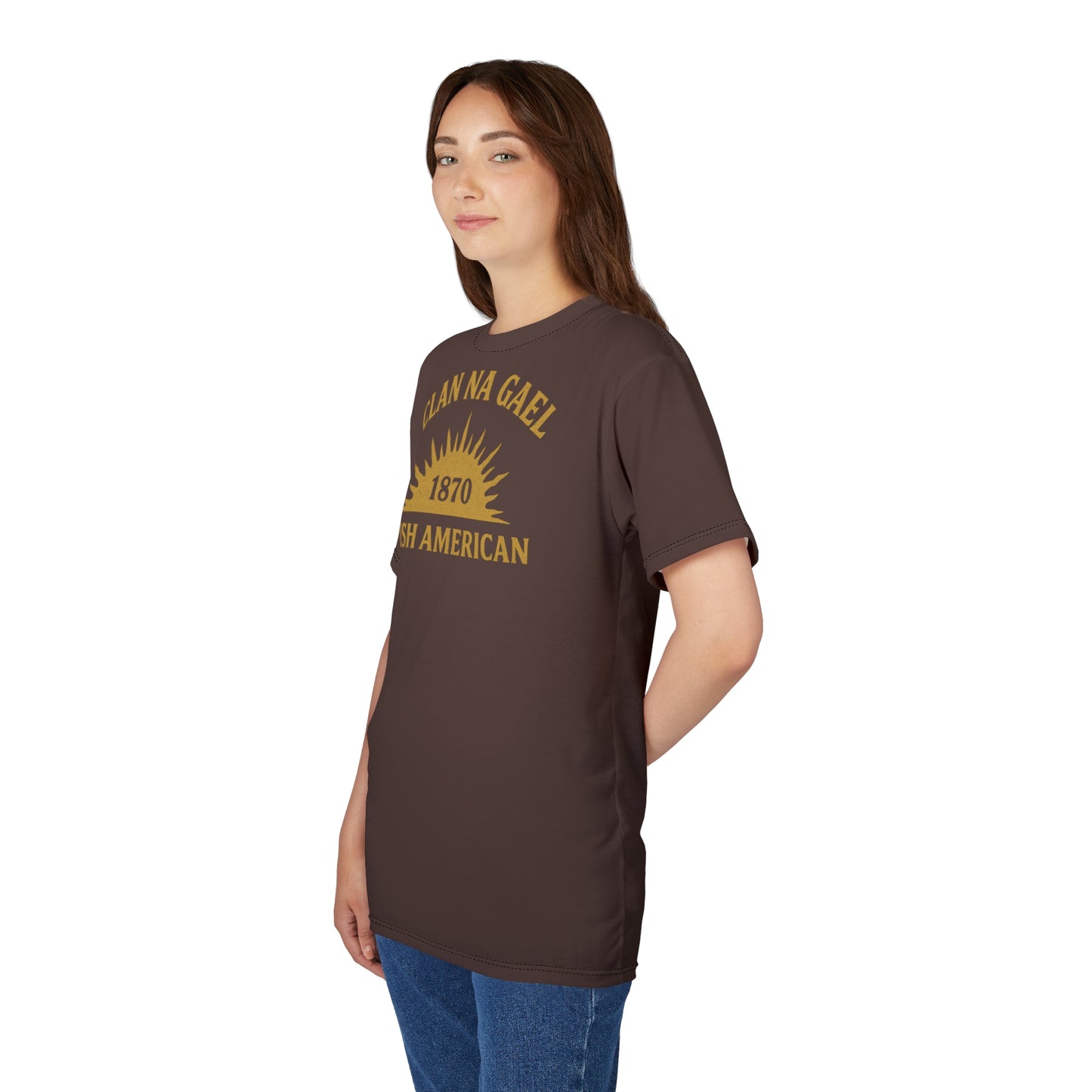 "Clan na Gael - Irish American", Unisex T-shirt (Wild Boar Brown)