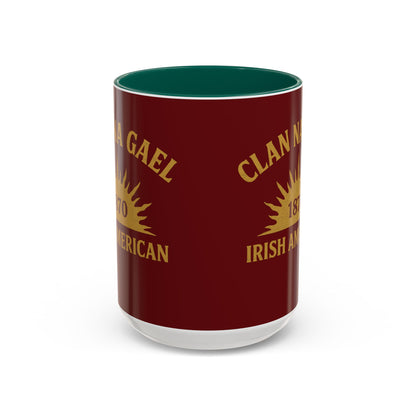 "Clan na Gael - Irish American", Colorful Mugs (11oz, 15oz) (Palladius Red)