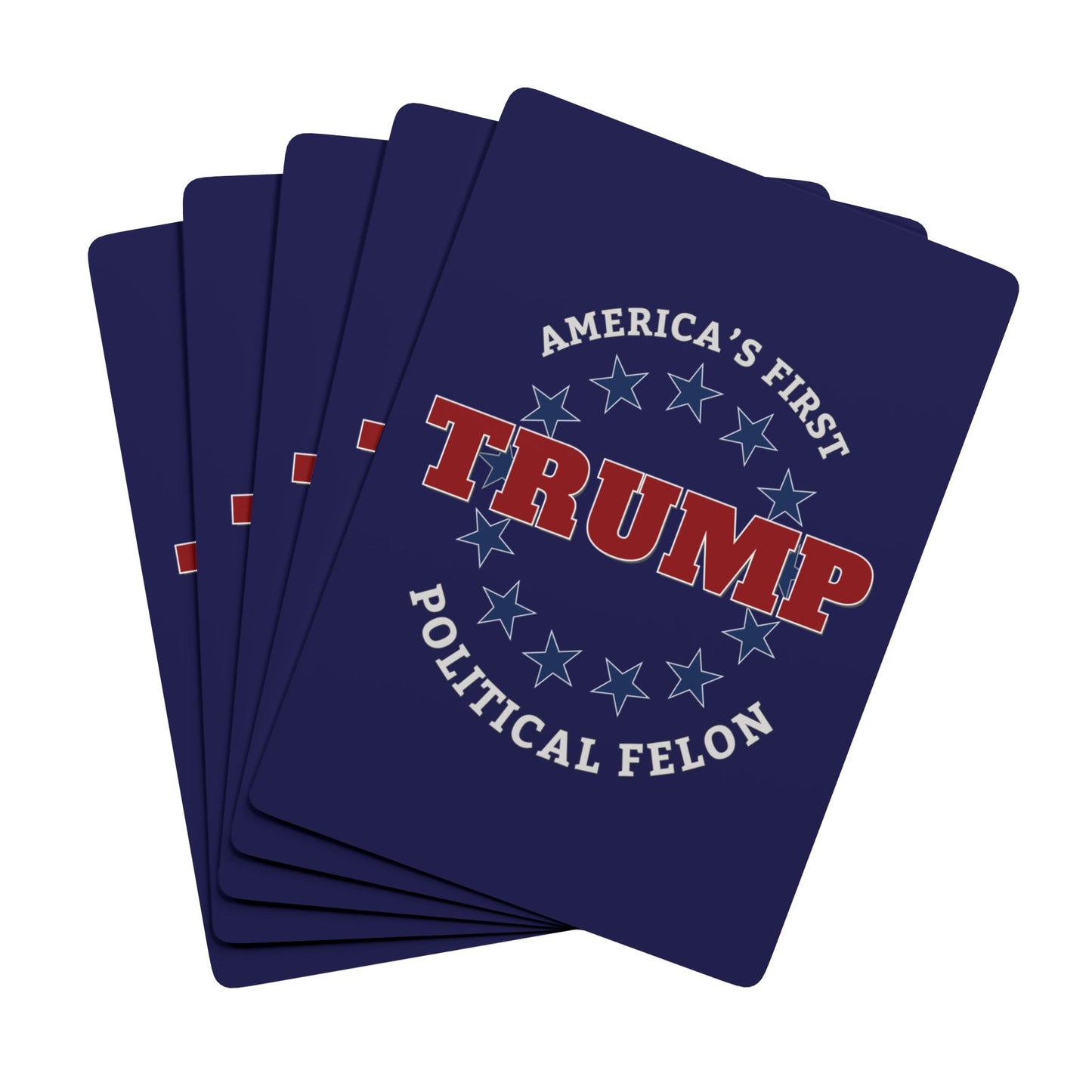"Trump - Political Felon", Political Playing Cards (Obsidian Blue)