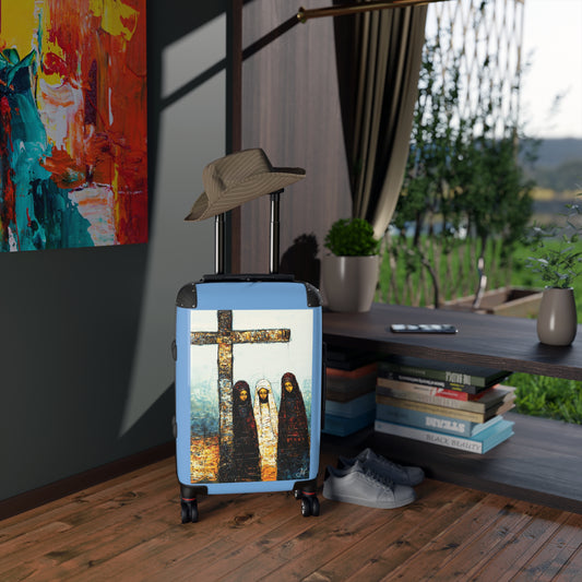 "At-the-Foot of the Cross - John 19:25", Suitcases (Light Blue)