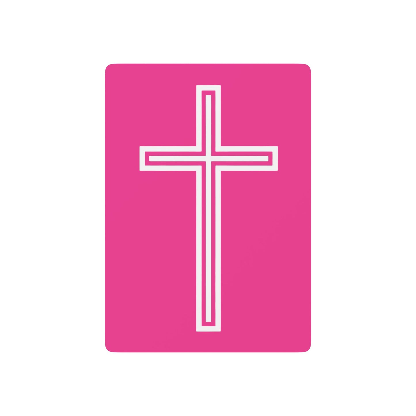 "A Simple Cross", Chrsitian Playing Cards (Knockout Pink)