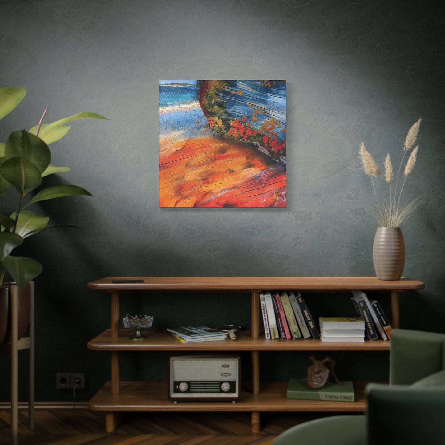 "Landfall Ember – Memories of Ancestral Strakes", Fine Art Matte Canvas, Stretched, 1.25"