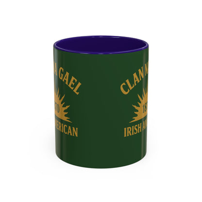 "Clan na Gael - Irish American", Colorful Mugs (11oz, 15oz) (Brithemain Green)