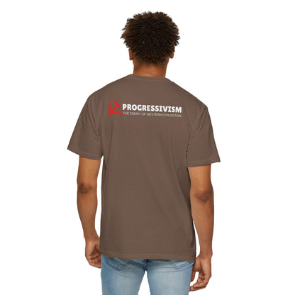"Progressivism - Enemy of Western Civilization", Unisex T-shirt (Dark Colors)
