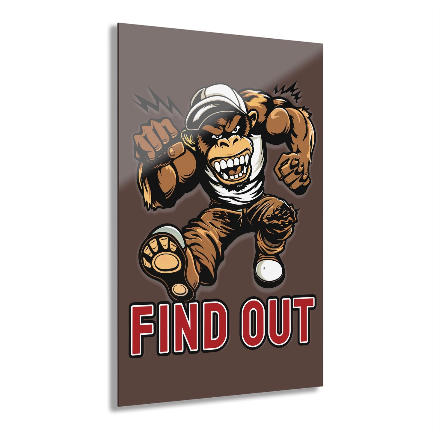 "Find Out", Acrylic Wall Prints (French Cleat Hanging) (Zanzibar Brown)