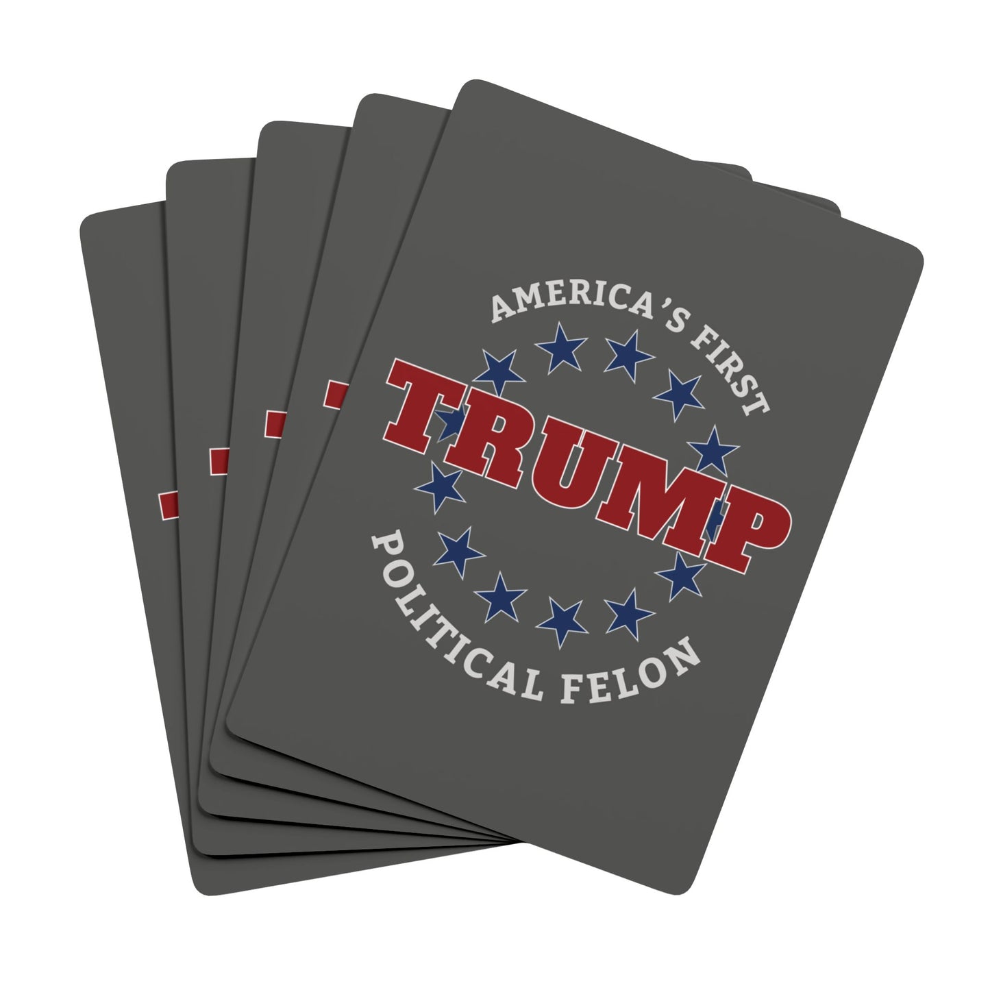 "Trump - Political Felon", Political Playing Cards (Panzer Grey)