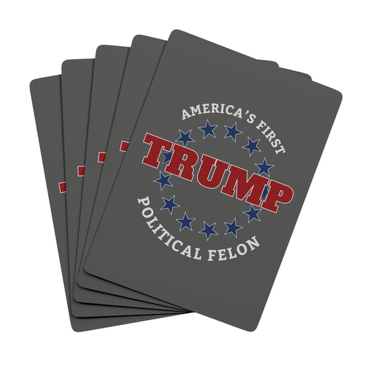 "Trump - Political Felon", Political Playing Cards (Panzer Grey)