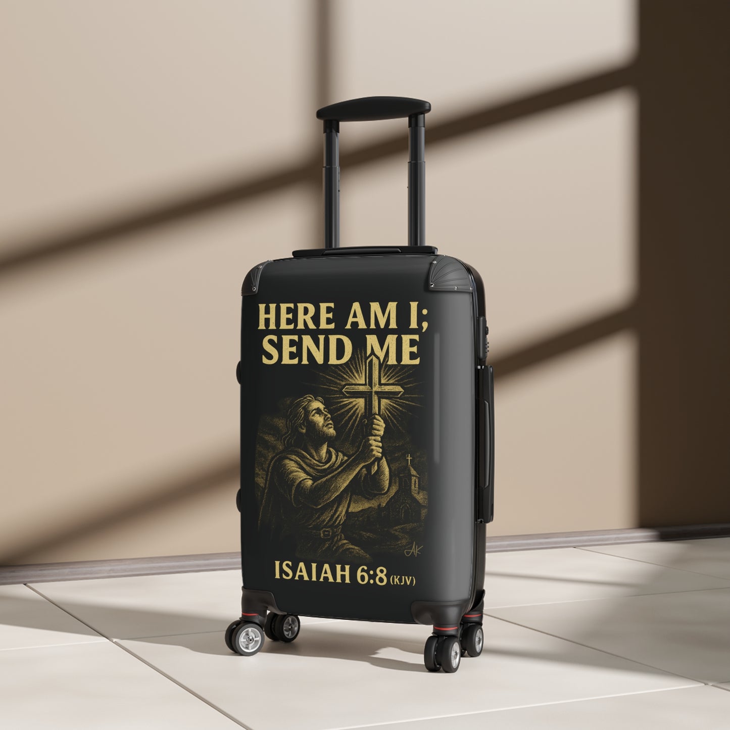 "Isaiah 6:8 (KJV)", Suitcases (Void Black)